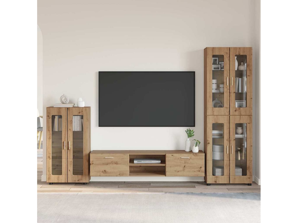 Vidaxl Conjunto De Móvel De Tv Florin 3 Unid. Carvalho Artesanal