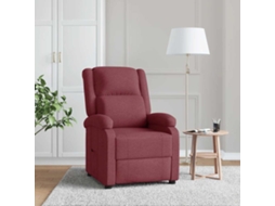 Vidaxl Poltrona Reclinável Tecido Vermelho Tinto