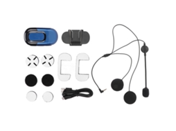 FONE Mali para capacete de moto com redução de ruído Bluetooth 5.0 à prova d'água azul