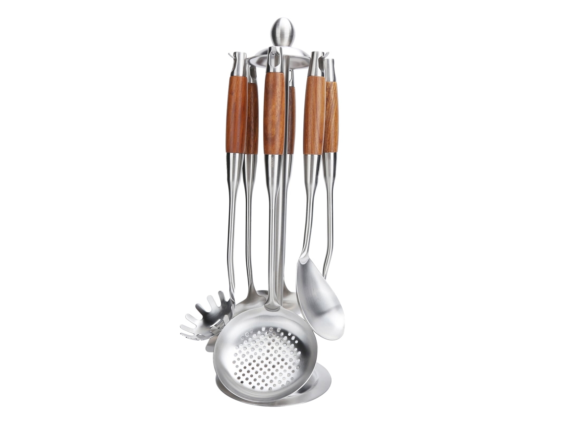 Conjunto de Spátulas LAXISCREED Inox 304 com Cabo de Madeira