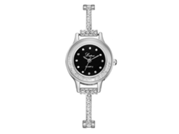 Relógio Feminino de Moda com Pulseira de Liga de Liga e Cristais