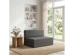 Vidaxl Sofá Cama Dobrável Cinzento-claro 100 X 80 X 60 Cm Tecido