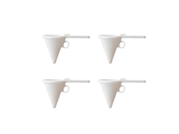 Funil Dosador De Creme E Glacê Didiseaon, Conjunto De 4 Peças, Plástico Branco, Para Confeitaria, Ideal Para Padarias E