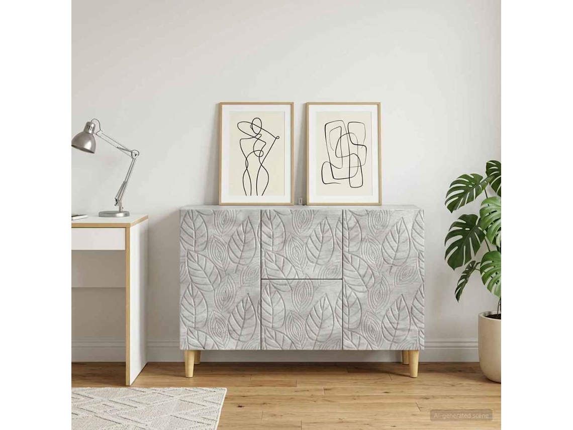 Vidaxl Buffet Cinzento Cimento 89 X 34,5 X 60 Cm Derivados De Madeira