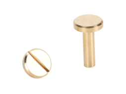50 Pinos De Bronze Com Cabeça Plana Redonda Para Cintos, Bolsas, Sapatos, Jaquetas, Couro E Tela 10x15mm