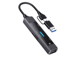 Estação De Ancoragem Bestvite 2024 Novo Design Usb Otg Leitor De Cartão Micro Sd Micro Sd Tf 3.0 2.0 Sd Tf Cinza