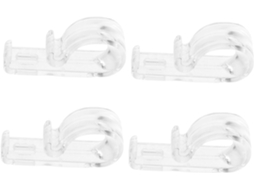 Conjunto De 4 Ganchos De Cortina De Plástico Transparente, Com Trava Para Cordão, Seguros Para Persianas De Rolo, Fácil Instalação