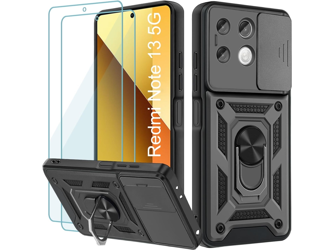 Capa Note Tampão Deslizante Câmera Para Xiaomi Redmi Note 13 5g Hongwe. Verde