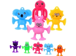 Conjunto de 9 Peças de Brinquedos de Animais com Ventosas, Brinquedos Sensoriais para Banho, CHABERLU