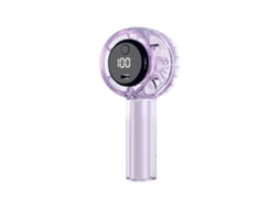 Ventilador Portátil De Mesa Pequeno Com Visor Digital De 1200mah, Silencioso E Com Velocidade Ajustável, Com Lente Transparente