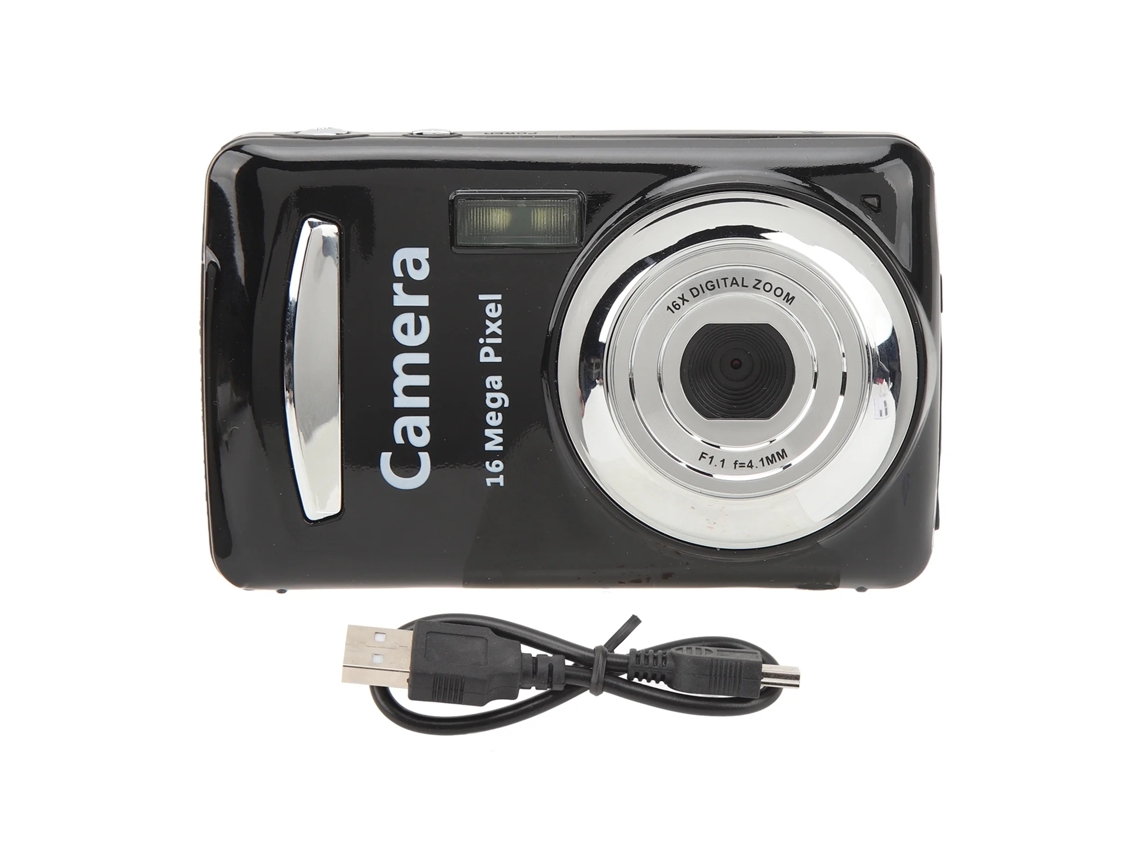 Câmera Compacta Com Zoom Óptico De 16x, Sensor De 16 Mp E Lcd De 2,4 Preto Brilvibera