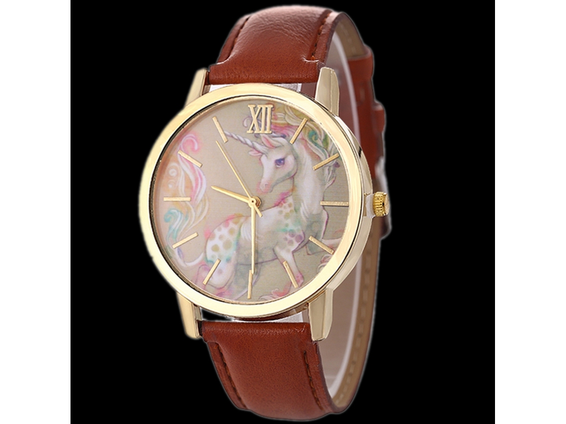 Reloj De Moda Casual Unisex De Cuarzo Con Correa De Cuero (café)