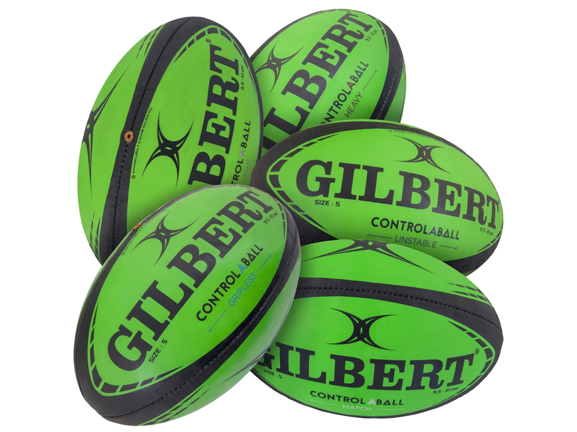 Conjunto de 5 Bolas de Rugby de  GILBERT Pass Catch Skill System (taille 5)