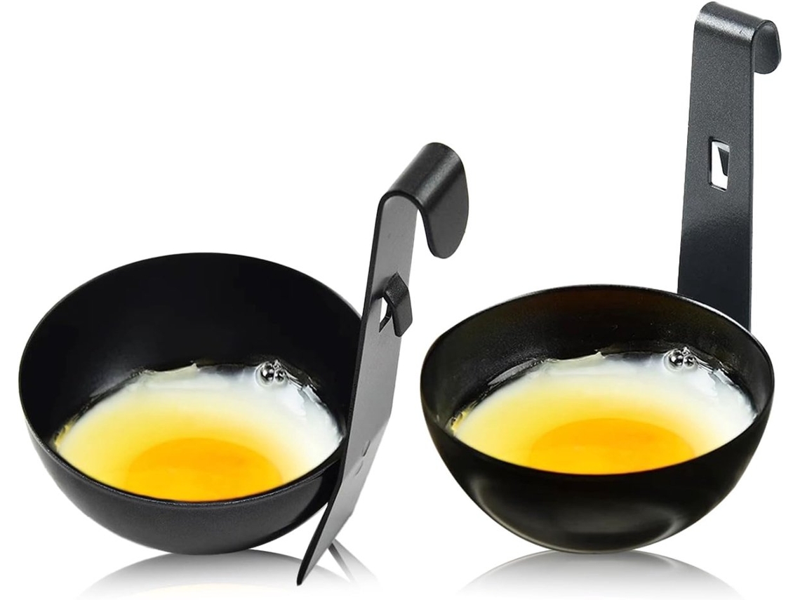 Panela Para Cozinhar Ovos Em 2 Peças, Panela De Aço Inoxidável Para Ovos Pochê Com Compartimentos Internos