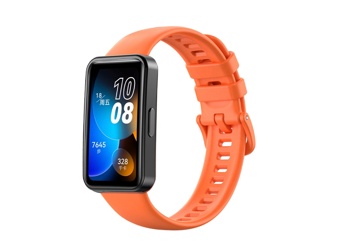 Substituição Confortável Silicone Para Huawei Band 10 18mm, Ajustável Laranja Hexinyigjly