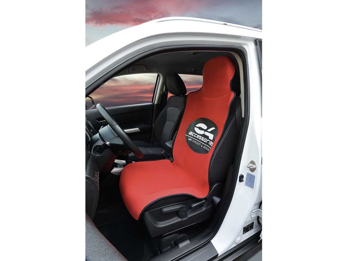 Capa de Assento de Carro de Neoprene Vermelho Pretoc4