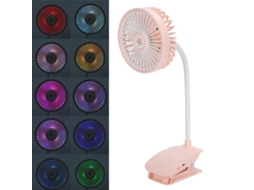 Ventilador Portátil Usb Clip on Aromaterapia Ajustável para Carrinho de Bebê Rosa