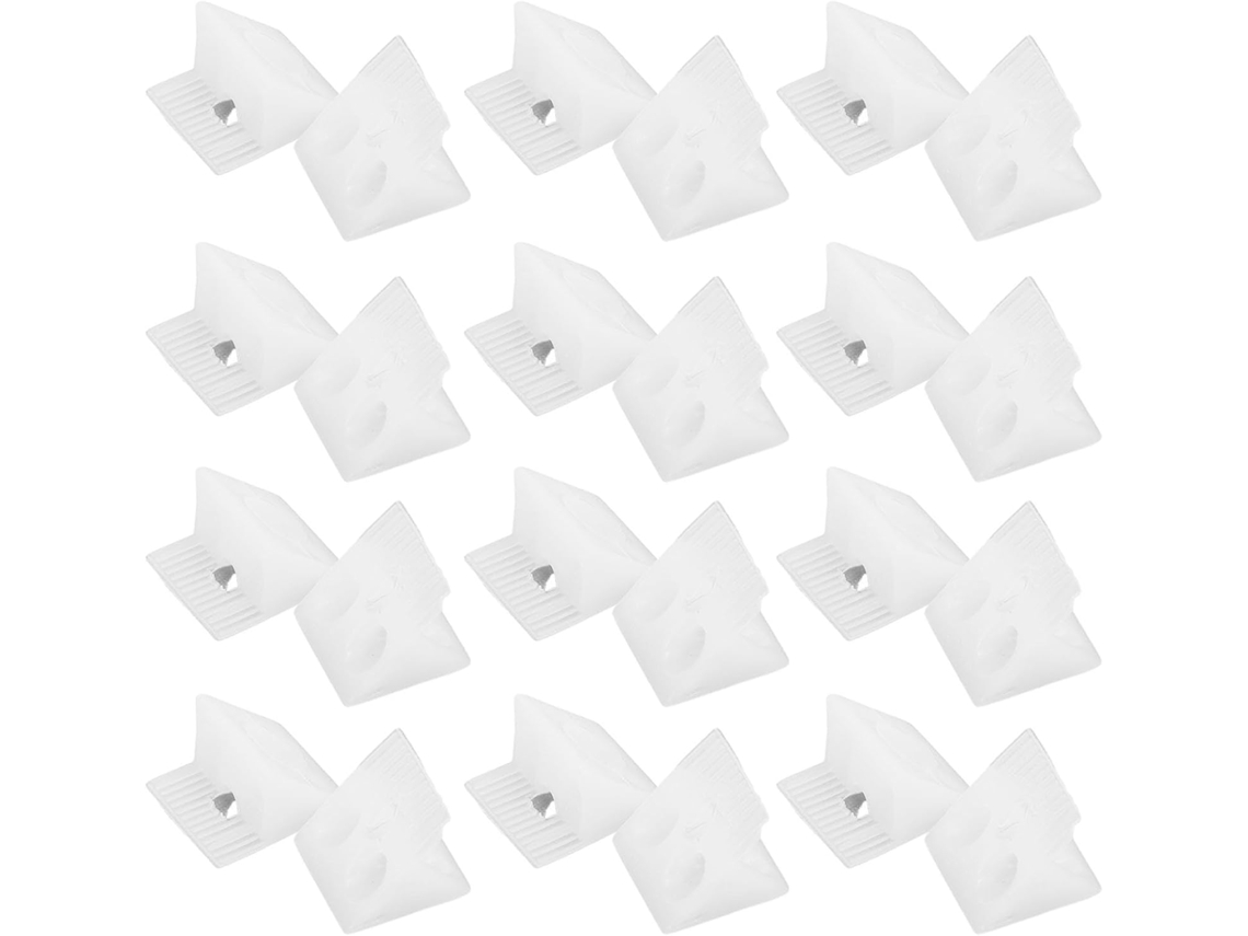 Kit De Reparo Multifuncional Nolitoy Com 100 Peças Cantoneiras Plástico Resistentes Para Móveis, Cunhas Com Parafusos