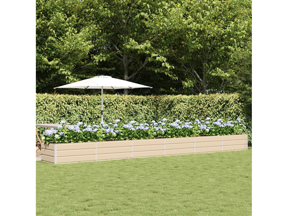 Vidaxl Floreira Ivory 600 X 80 X 45 Cm Aço