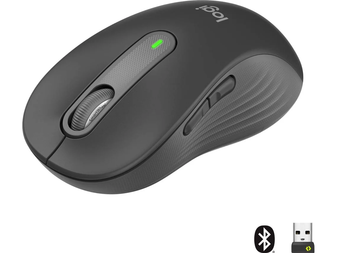 Rato LOGITECH Signature M650 L (Wireless - Regular - 2000 dpi - Cinzento)