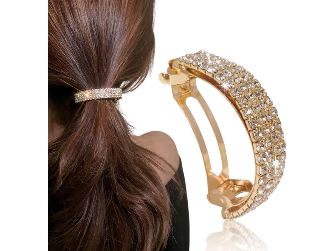 Peças de Pinças para Cabelo Acessórios de Cabelo Brilhantes em Ouro Decoração para Mulheres e Meninas Casamento Baile de Formatura