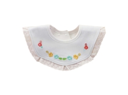 Bolsa para alimentação de bebê com estampa bordada de desenho animado, tecido de algodão resistente e lavável, toalha absorvente infantil.