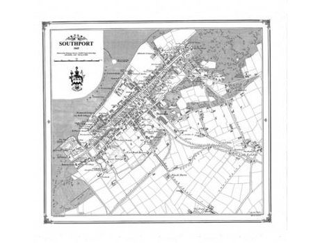 Livro southport 1845 map de peter j. adams (inglês)