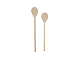 Conjunto De Utensílios De Madeira, Tamanhos 30cm E 35cm