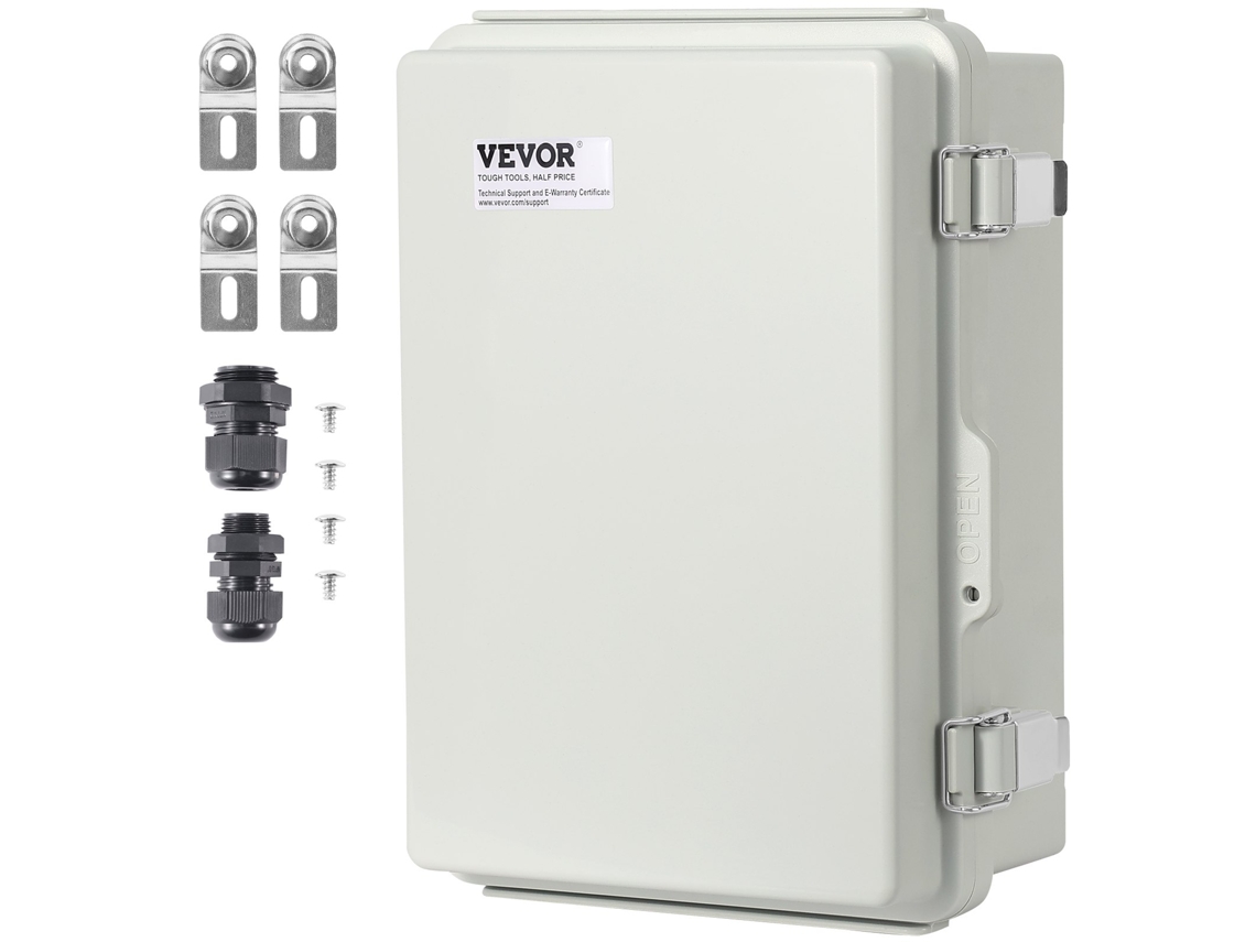 Caixa de Conexão VEVOR Caixa Elétrica Externa 430X330X180Mm Plástico Abs