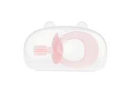 Cepillo De Dientes Para Bebé Com Massagem 360° Silicone Chupeta Cepillo De Dientes Toddler Rosa