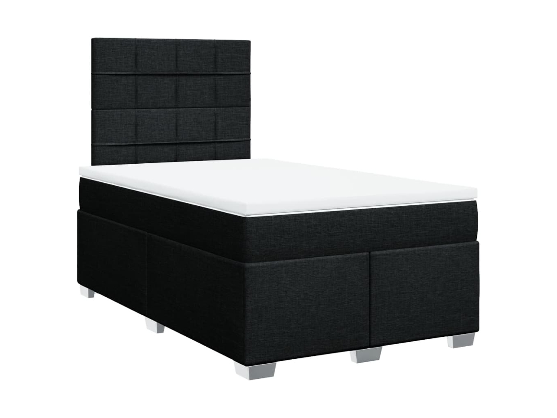 Cama com Molas/colchão 120x200 Cm Tecido Preto MAISON EXCLUSIVE