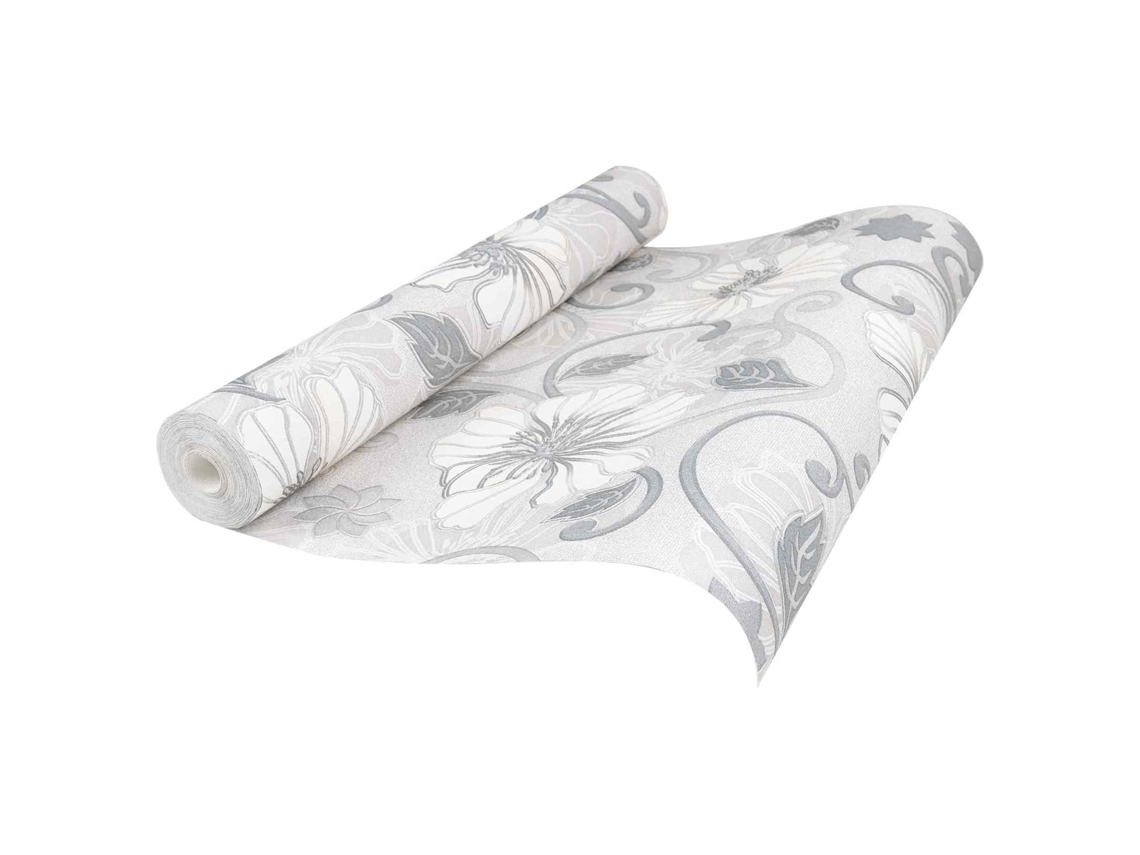 Vidaxl Papel De Parede 3d Sólido Flor 10 X 0,53 M Tecido Não Tecido
