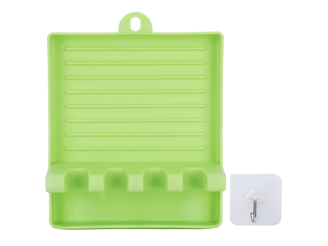 Nova Line suporte Multifuncional para Tampas de Panela e Utensílios de Cozinha com Gancho de Pendura Verde