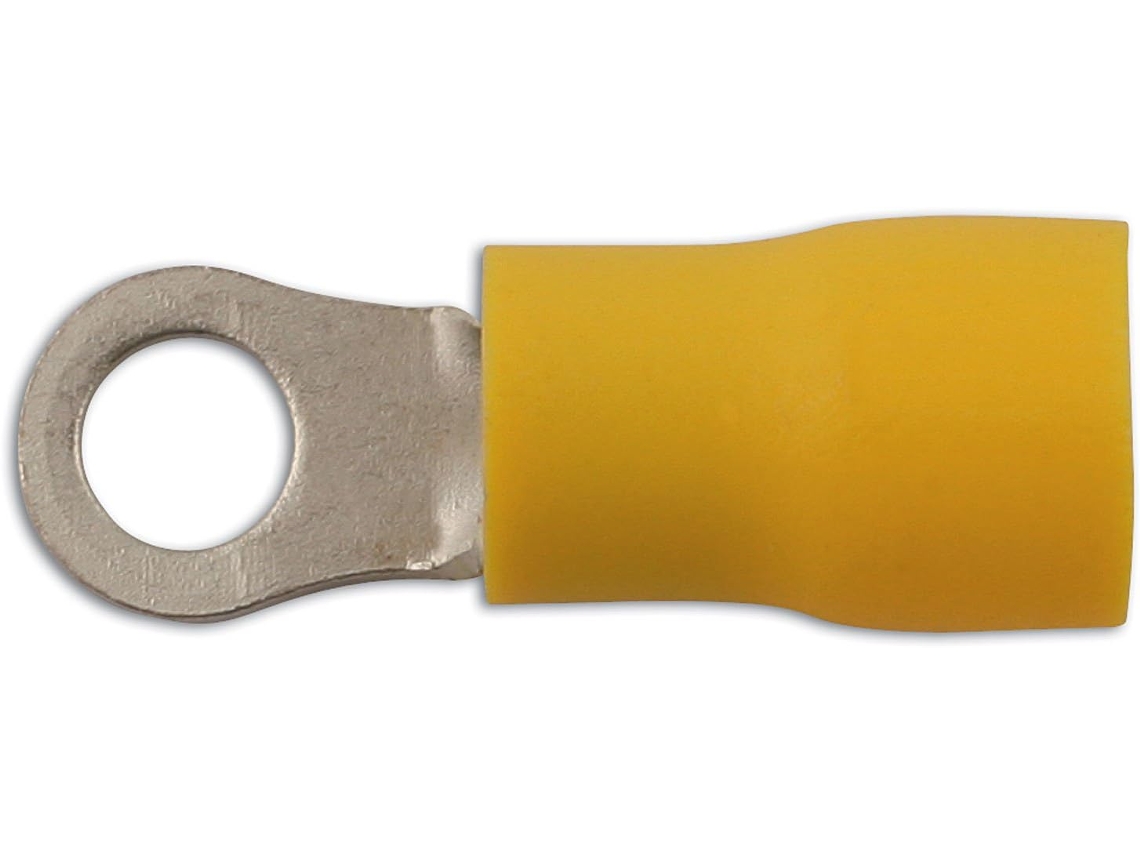 Terminal De Anel Amarelo 30219, 6,4 Mm, 100 Peças
