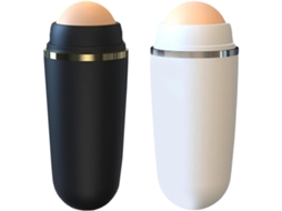 Conjunto de 2 rolos faciais absorventes com óleo vulcânico, efeito matificante, portáteis.