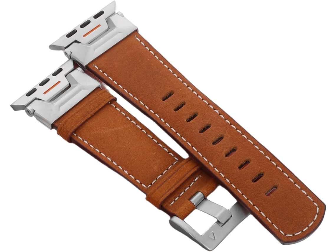 Pulseira De Couro Para Relógio Masculino, Substituível E Ajustável,