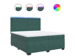 Box Spring Bed, Box Spring Beds Vidaxl Verde Veludo (200 X 200 Cm)