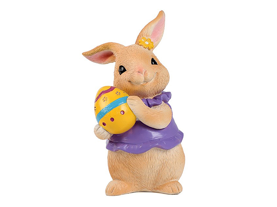 Renaicida de Coelho Fofo em Resina para Decoração de Café, Jardim Ou Decoração Criativa de Páscoa LAXISCREED
