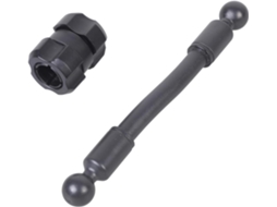 Braço extensor para câmera veicular com cabeça esférica de 17 mm, atraente e com painel integrado.