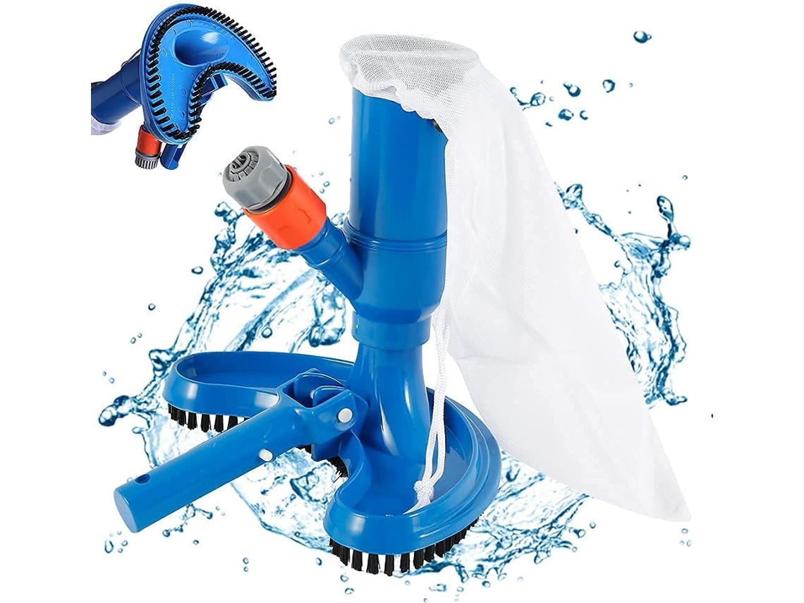 Mini Aspirador Pó Piscina Jato Sucção Limpeza Rápida Escovas Conector Mangueira Rápida Spa Lago Piscina
