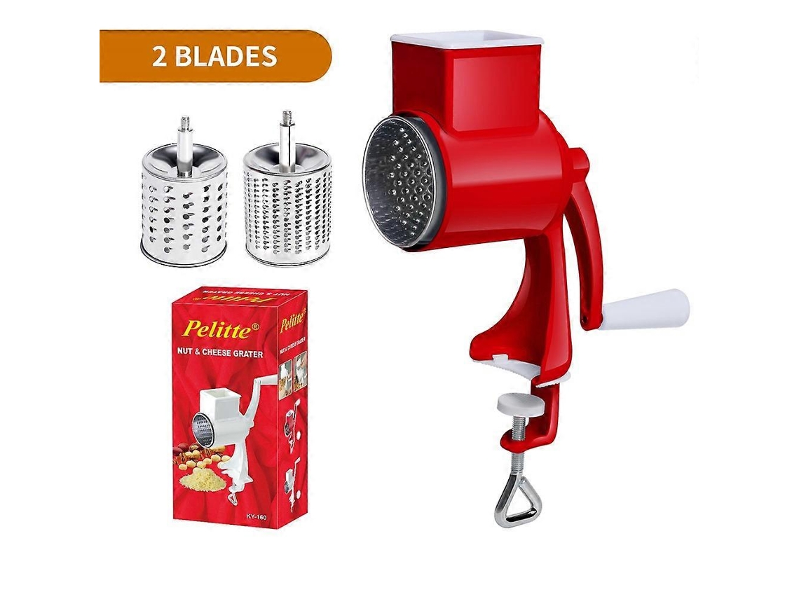 Ralador Manual De Queijo E Nozes, Com 2 Lâminas Ajustáveis