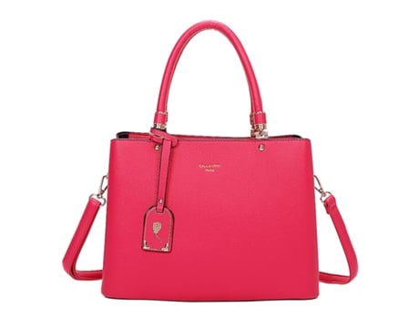Bolsa De Mão Feminina Com Alça De Flor Metálica Rosa Fúcsia Gallantry