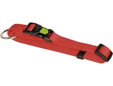 Coleira para Cães e Gatos  Ajustável (Vermelho - 40-55x2cm - Nylon - Até: 25 Kg - M - Porte Médio)