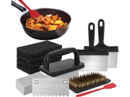 Lurelia Kit De Limpeza Para Grelhas E Fogões, Escova Ergonómica Resistente Ao Calor
