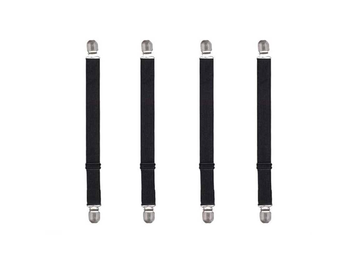 Capa para Sofá e Colchão com 4 Tiras Elásticas Ajustáveis e Presilhas nos Cantos. MDUG (preto)