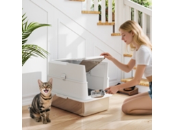 Banheiro para Gatos, Aço Inoxidável, Caixa Sanitária, 60,2x40,2x43,7cm | S/MARCA
