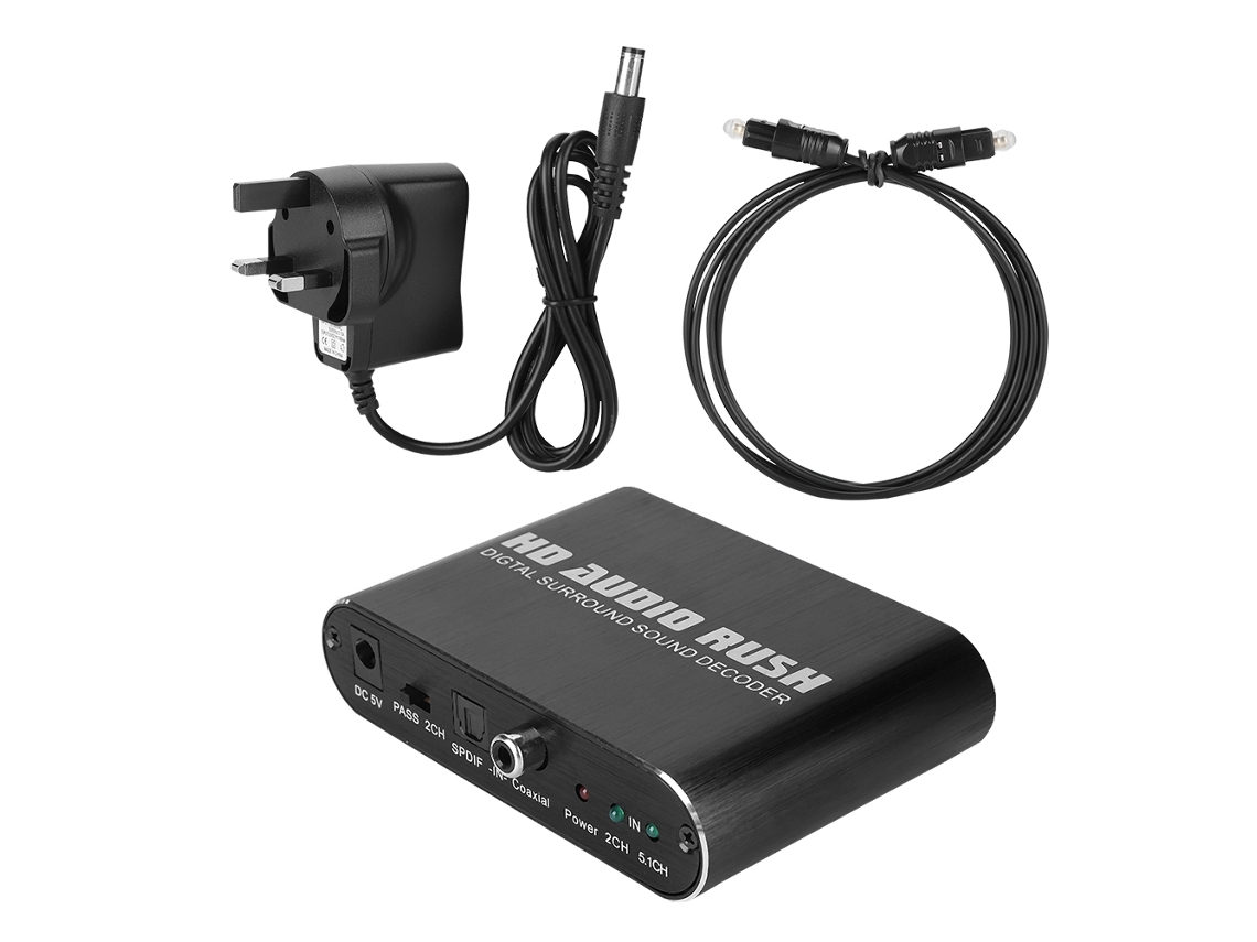 Decodificador De Sinal Óptico De Fibra Áudio Com Saída Rca Coaxial 100-240v