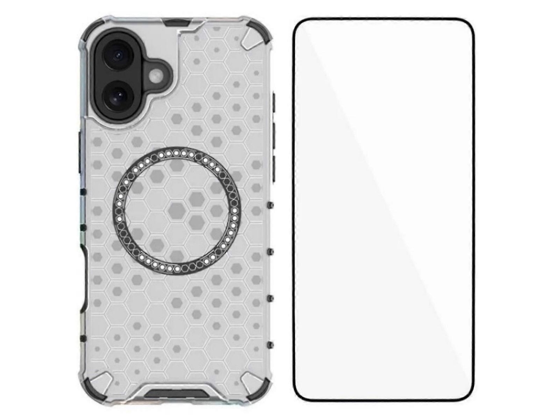 Capa Para Iphone 16 Compatível Com Magsafe Wanlonfeng Fc Series Com Vidro Temperado (grande