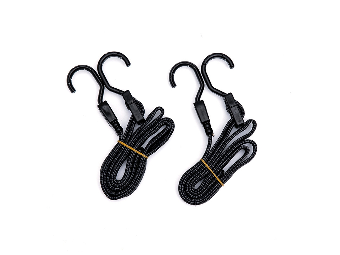 Conjunto De 2 Cintas Elásticas Amarração Com Gancho Plástico, Fivela De Segurança Para Bagagem, Bicicleta, Reboque, Camping E Carga Pesada, Universal