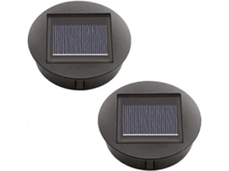 2 luzes solares de substituição com painel solar LED e bateria AA para decoração de jardim exterior S/MARCA